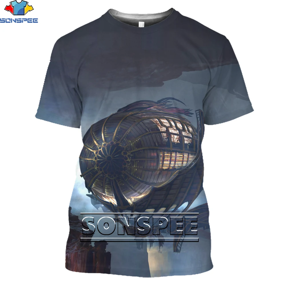 

SONSPEE 2021 Steampunk 3D Print T-shirt Men And Women's New Fashion Casual Shirt Harajuku Streetwear Hip-hop Oversized T