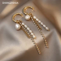 classic and elegant vintage baroque pearl earrings for womens luxury exquisite unusual accessory jewelry gifts for girls