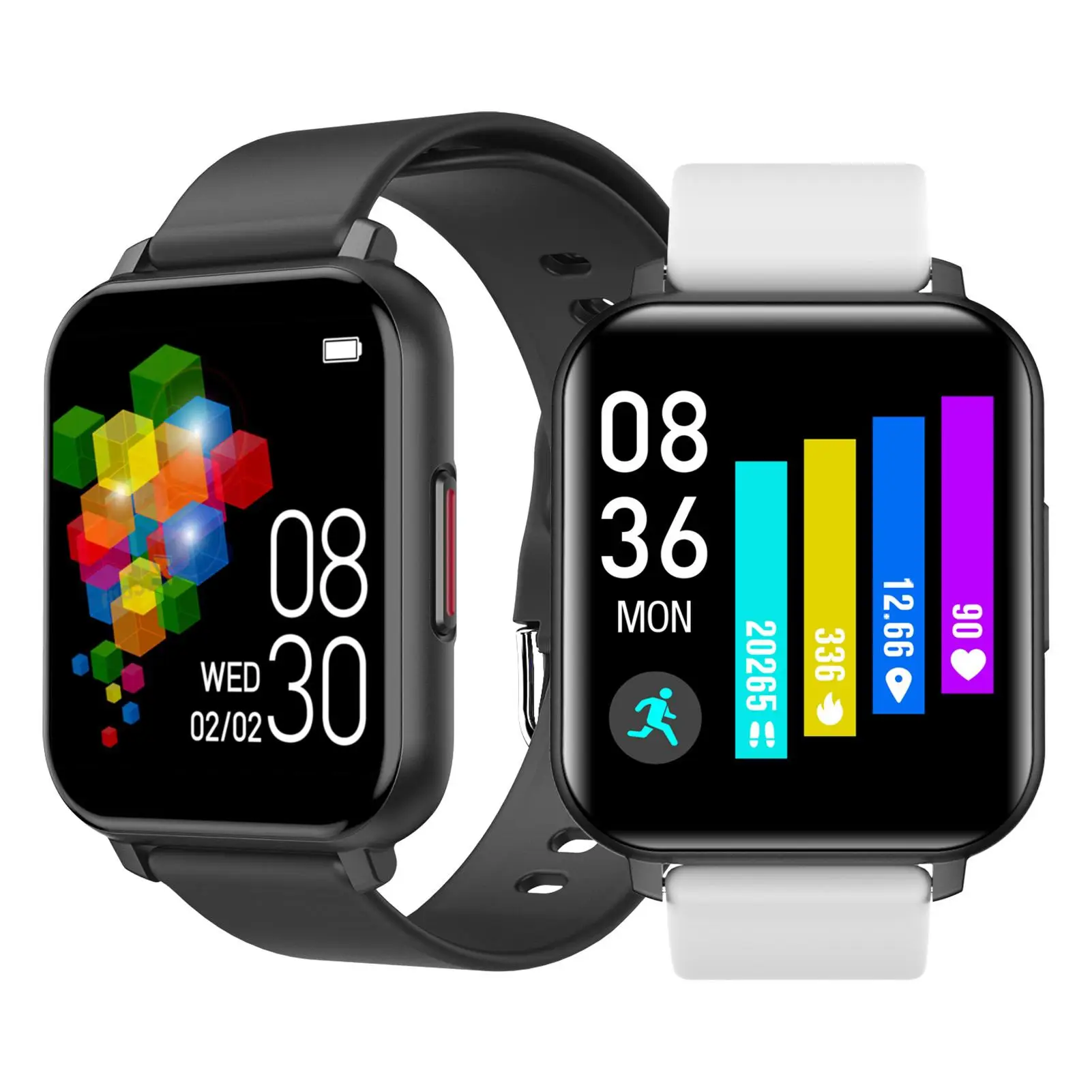 

1.55 inch Screen Smart-Touch Bracelet Health Monitor Messages Reminder Watch