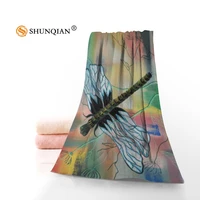 dragonfly towels microfiber bath towels travelbeachface towel custom creative towel size 35x75cm and 70x140cm a8 8