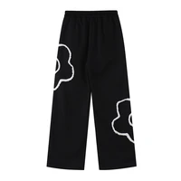 2022 winter women casual trousers thick plus velvet high waist embroidery straight fleece warm slim ladies baggy sports pants
