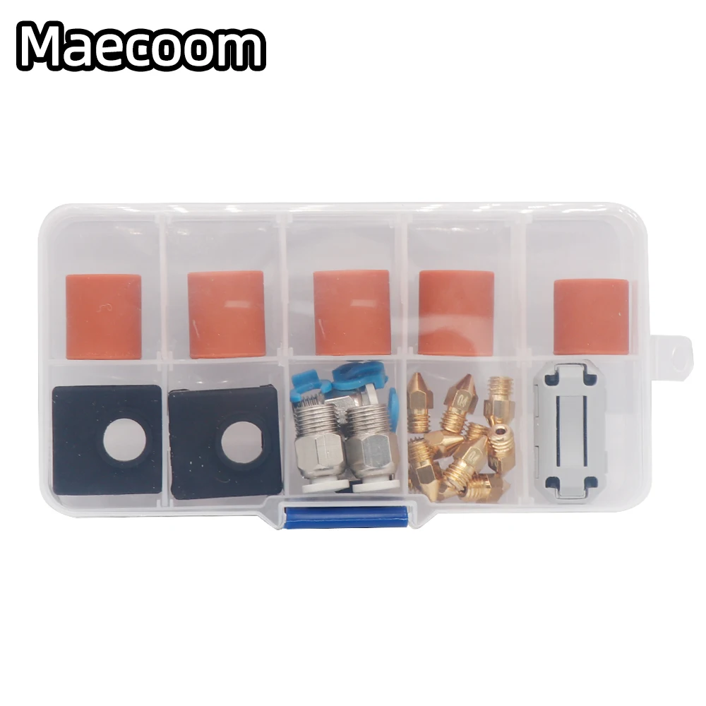 

3D printer parts MK8 Nozzle+Heating block mk9 Silicone sock+PC4-01+Silicone Solid Spacer+Filament Filters Cleaner For Ender 3