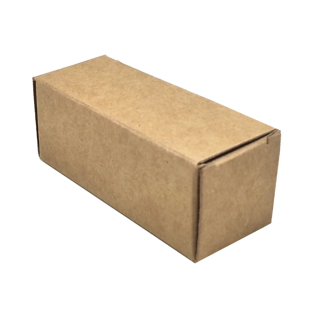 500Pcs Wholesale Foldable Gift Packaging Box Solid Color Kraft Paper Boxes lipstick Essential Oil Bottle Storage for Wedding | Дом и сад