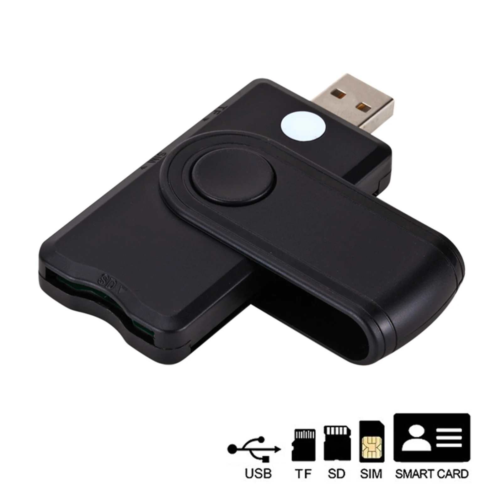 USB2.0 считыватель смарт-карт TF/SD SIM Card Reader банковская карта ID карт EMV адаптер для