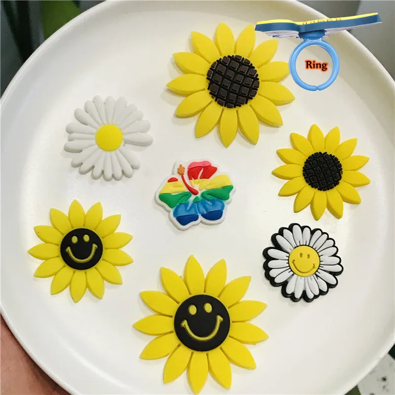 7 шт маленькие ромашки в форме подсолнуха значок улыбка цветок Радуга палец