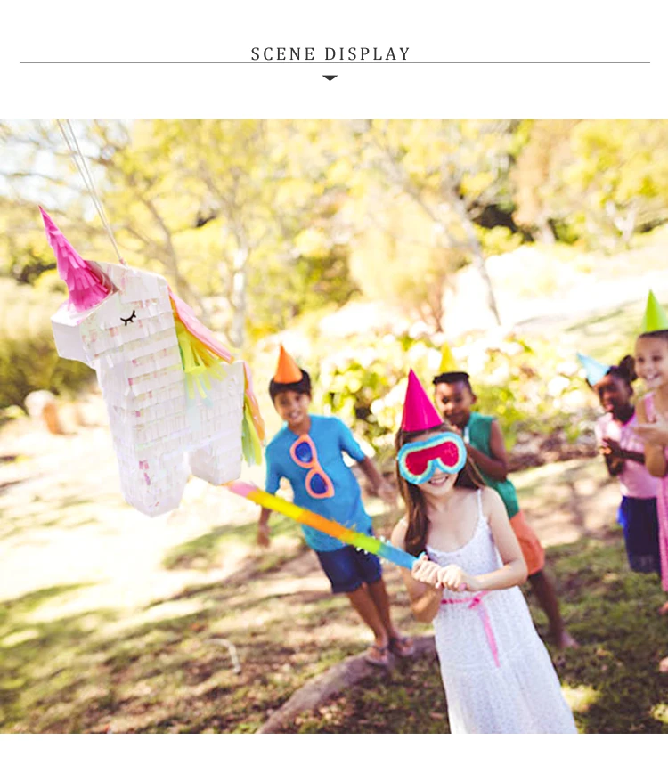 Красочные Кисточкой Единорог Pinata детские дети милый День рождения украшения детская игра Единорог Pinata