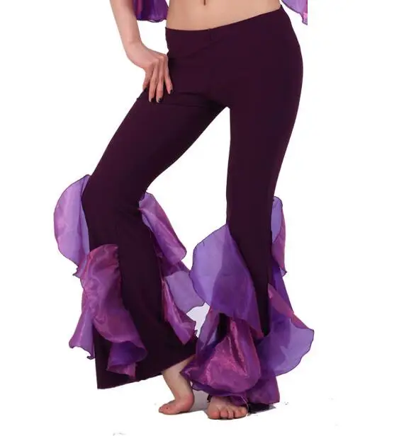 

New belly dance costumes senior silver cotton belly dance Fishtail pants for women belly dance trousers