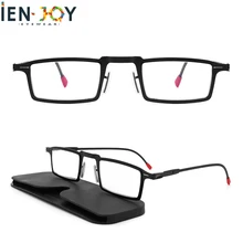 IENJOY New Anti Blu Ray Mobile Phone Portable Presbyopic Glasses Fashion Men Women Square Computer Eyeglasses with Phone Sticker