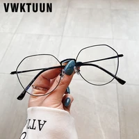vwktuun eye glasses frames for men women myopia glasses anti blue ray vintage glasses irregular blue light blocking glasses