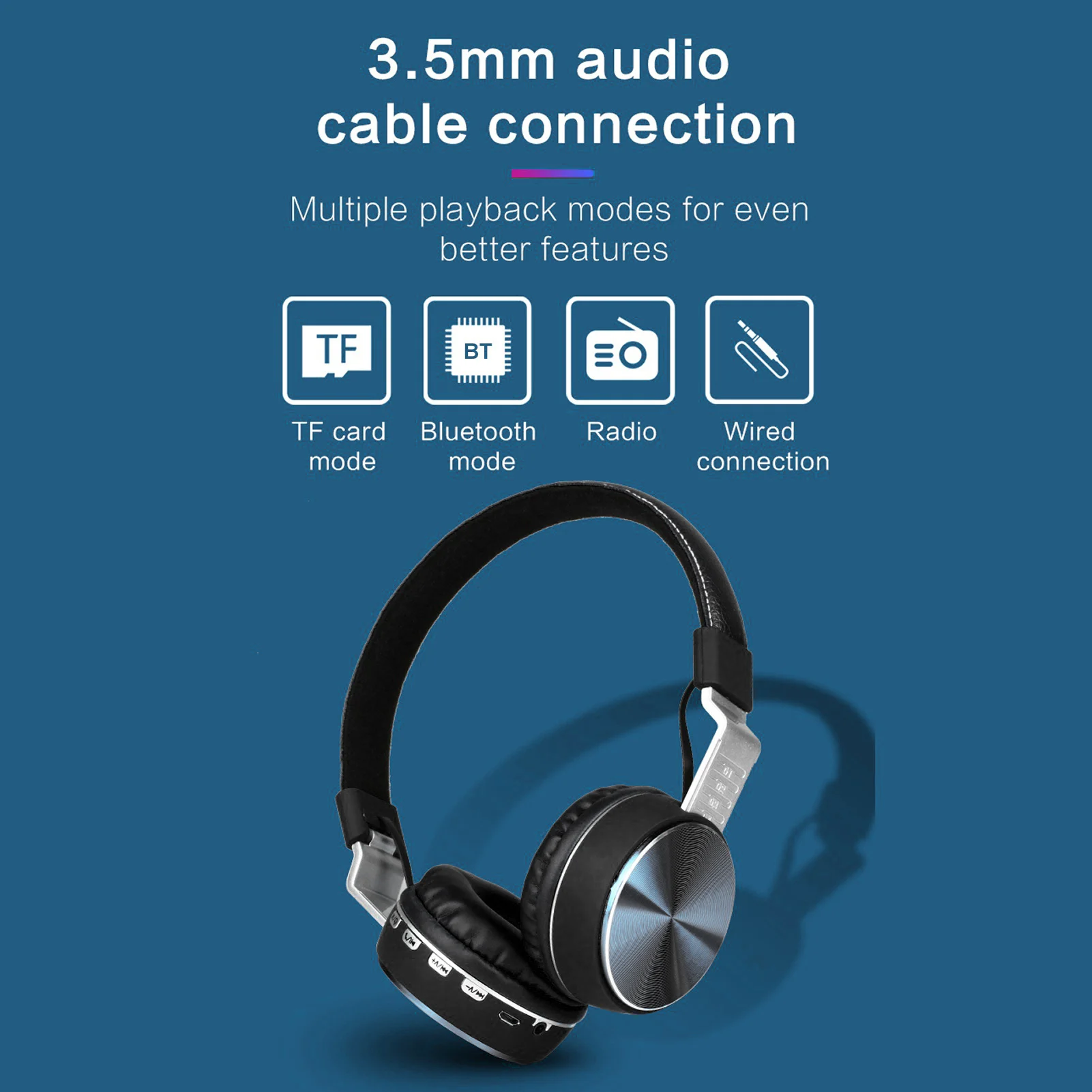 Складные беспроводные стерео наушники Bluetooth 5 0 для телефона/ПК | Электроника