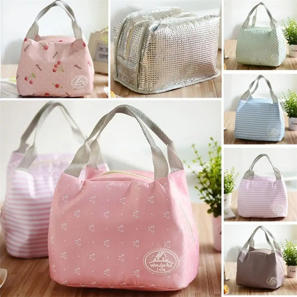 Новинка 2019 модная переносная Изолированная Холщовая Сумка для обеда ISKYBOB