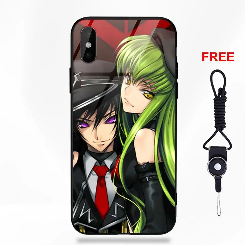 Vvcqod код Geass Letouch Cc для Apple iPhone X XS Max XR 5 5C 5S SE 6 6S 7 8 Plus мягкая TPU рамка закаленное стекло