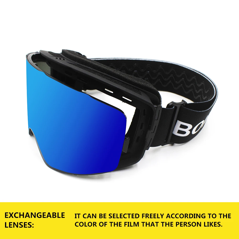 Лыжные очки маска регулируемые сферические двухслойные для альпинизма