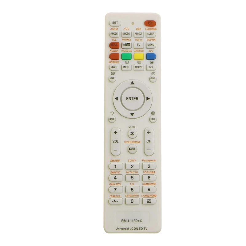 

Universal Replacement RM-L1130+X Remote Control with Netflix Youtube Buttons,TV Channel Voice Regulator for LCD LED 3D Smart TVs