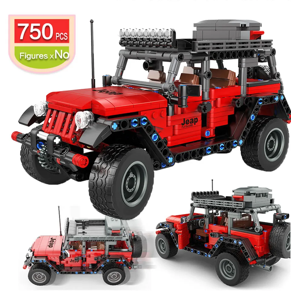 

City Racing Car Technic MOC Adventurer Jeepsly Rubiconed Off-road Vehicles Creator Truck Building Blocks Bricks Set Toys for Boy