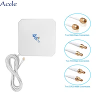 4g 3g 35dbi lte wifi antenna high gain antenna sma crc9ts9 connector for modem router adapter connector signal zoom 2m cable