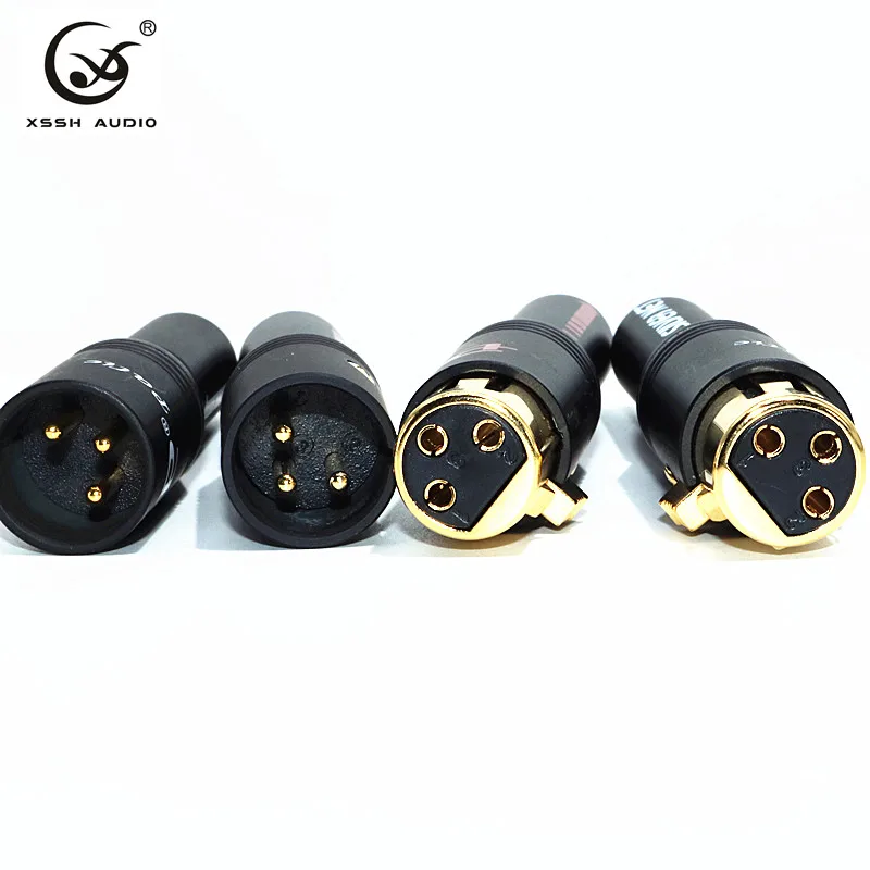2 пары/4 пары женский мужской XLR Сделано в Китае Hi end йиво XSSH аудио 3 контактный
