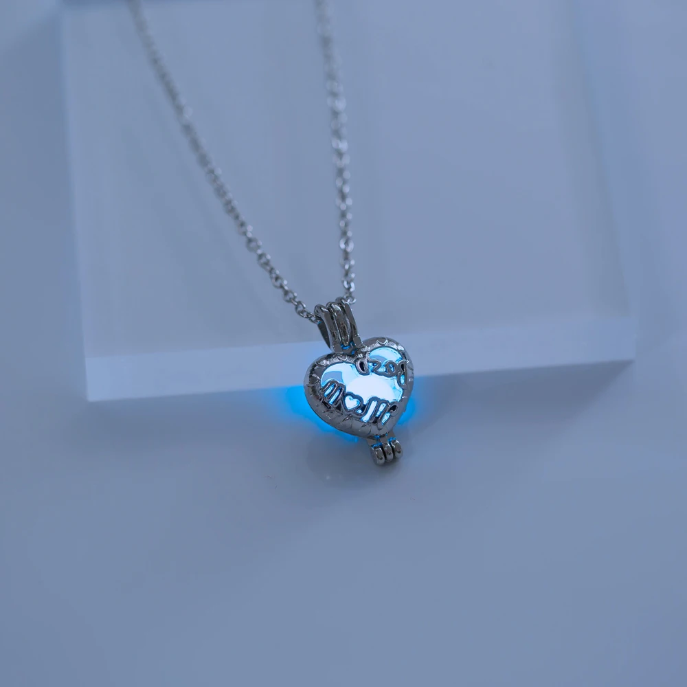 Модное светящееся ожерелье в форме сердца темноте с подвеской ювелирные изделия