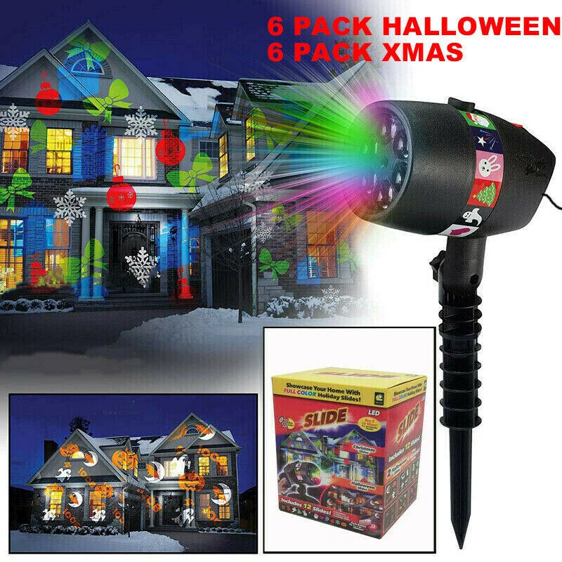 Хэллоуин Рождество окна сад проектор газонный лазерный проекционный тыквы