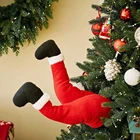 Декоративное украшение для новогодней елки в виде ног Санта-Клауса