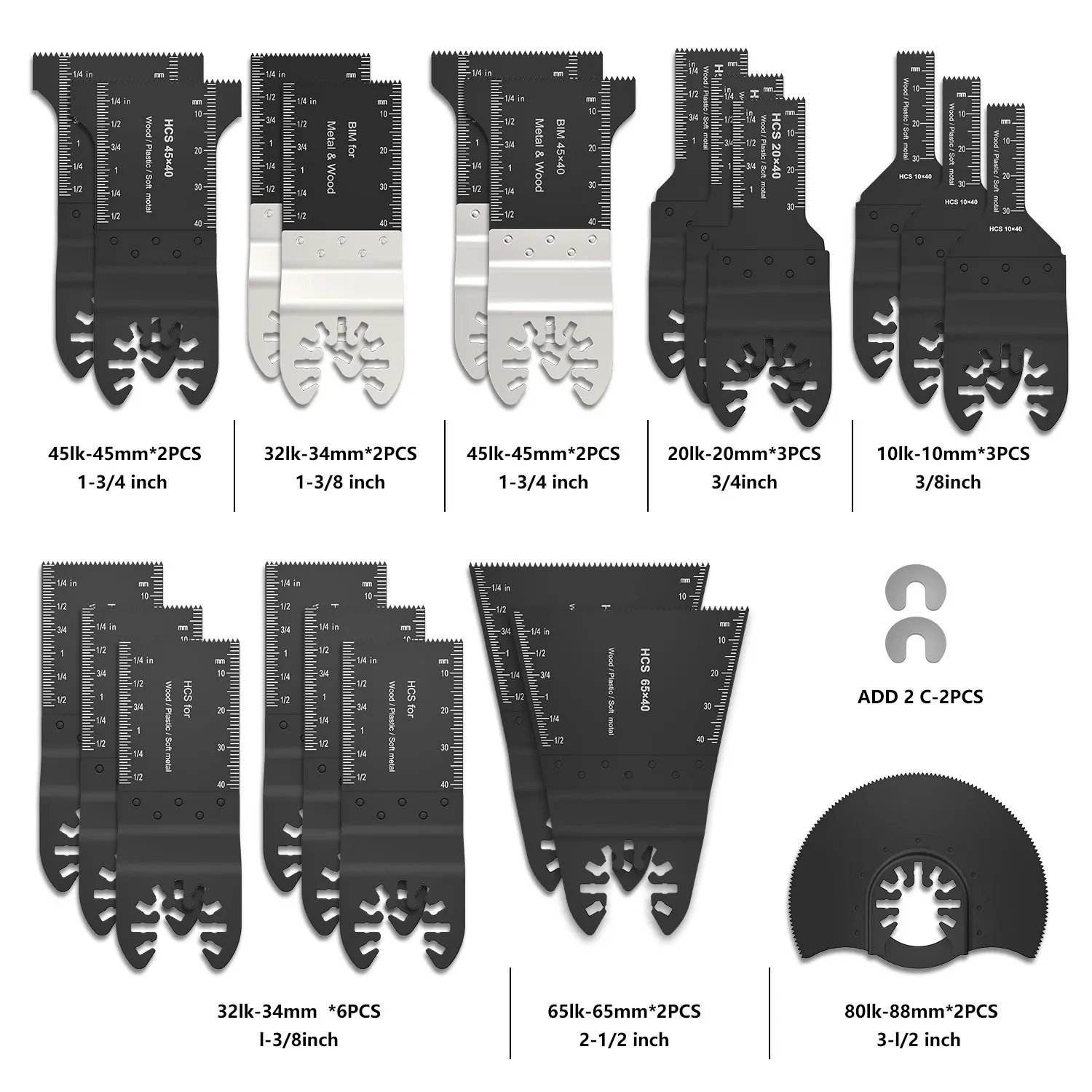 120/24 шт. Осциллирующие полотна для быстросъемной пилы Fein Multimaster Dremel Ryobi Hitachi Black &