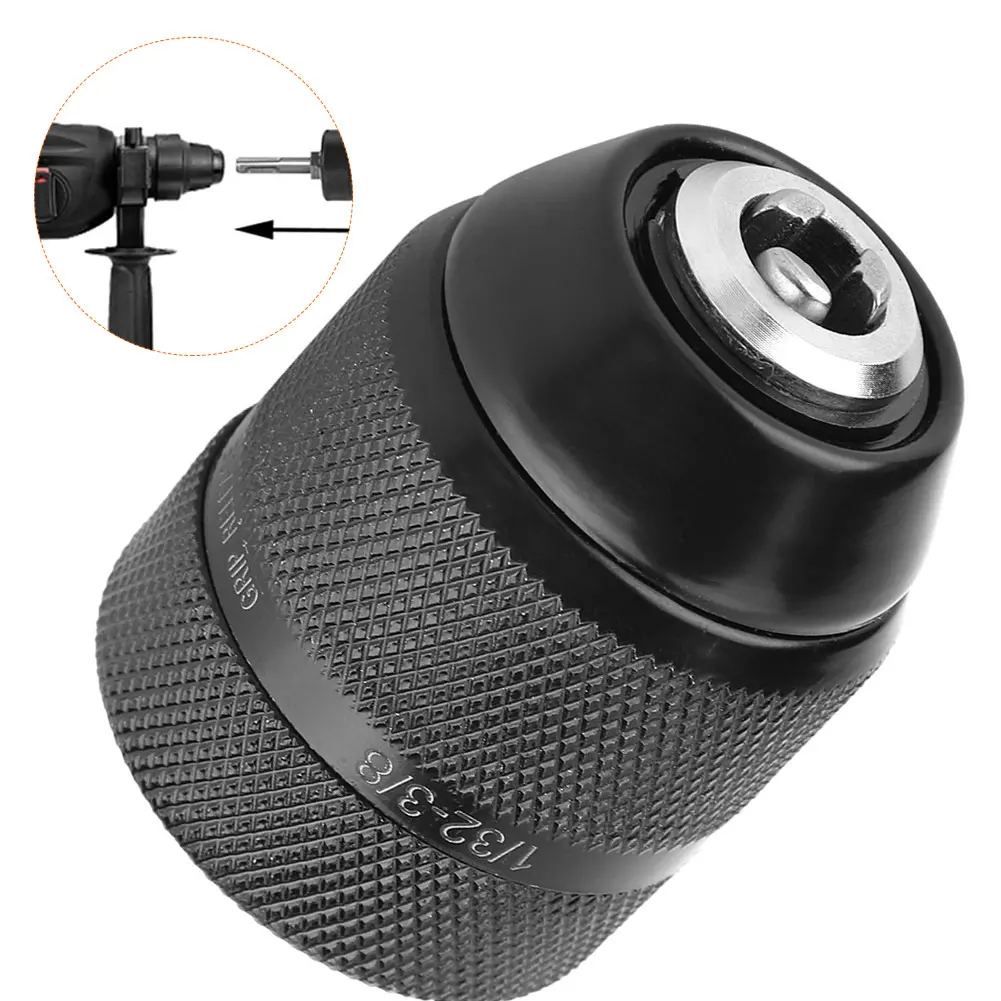 

Professional Heavy Duty Keyless Impact Drill Chuck 3/8-24UNF 10mm Heavy Duty Full Metal Quick Change Adapter Converter New