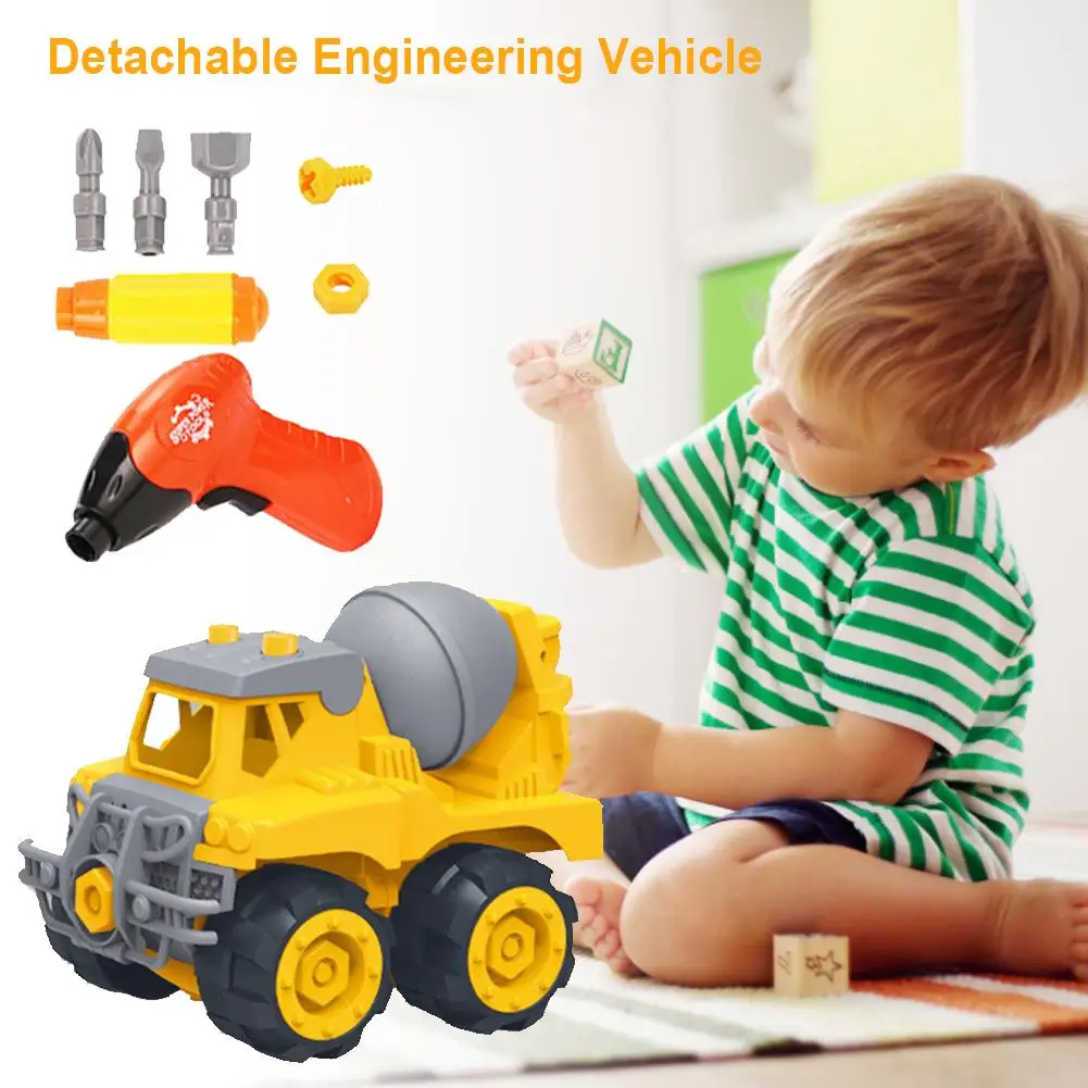 Инженерный грузовик игровой набор сделай сам съемный строительный экскаватор