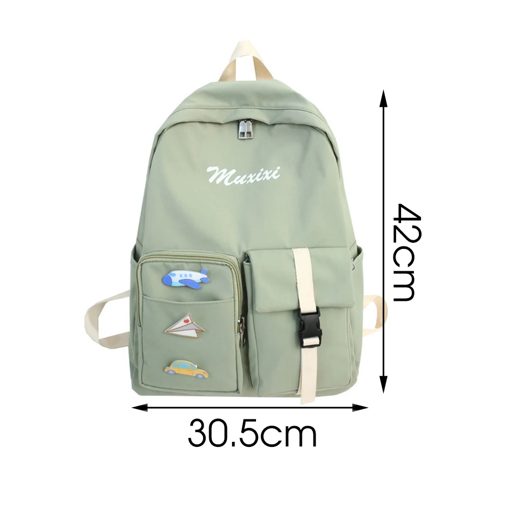 

Women Waterproof Nylon Backpack Student Cute School Bag Kawaii Girl Backpack Laptop Female Fashion Book Bag Buckle Ladies Luxury