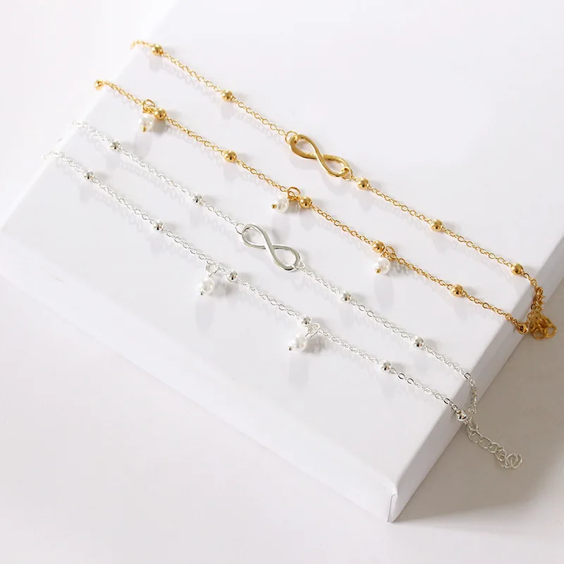 Горячая мода ножной браслет Бесконечность для женщин ювелирные изделия лето