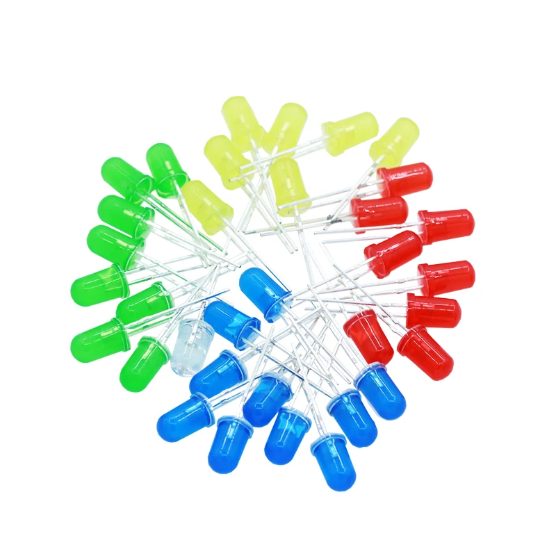 100 шт. F5 5 мм DIP СВЕТОДИОДНЫЙ высокого светильник светодиод синий цвет: желтый