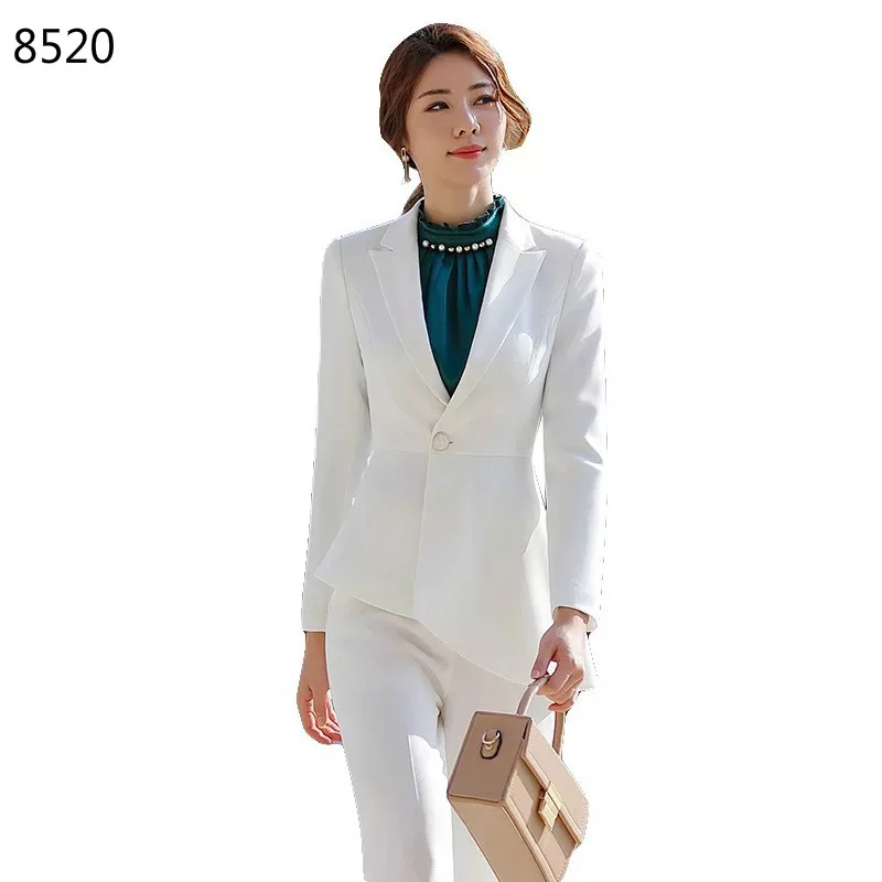 Новый Модный комплект из 2 предметов женские брючные костюмы элегантный тонкий