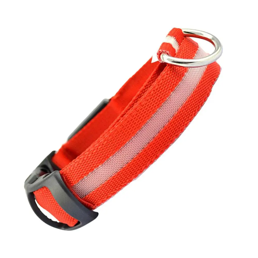 Светодиодный ошейник светодиодный нейлоновый аксессуары для собак светящийся