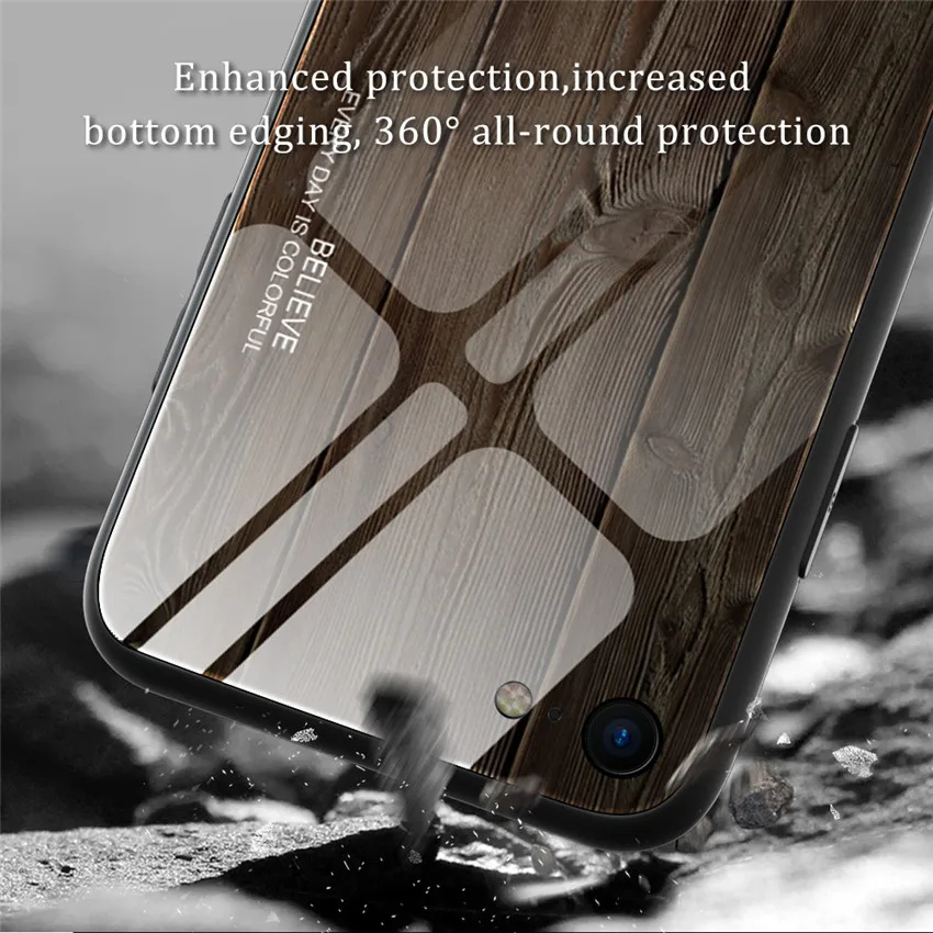 Стеклянный чехол Aixuan для iPhone SE 2020 11 Pro XR XS Max 7 8 plus защитный из закаленного стекла с