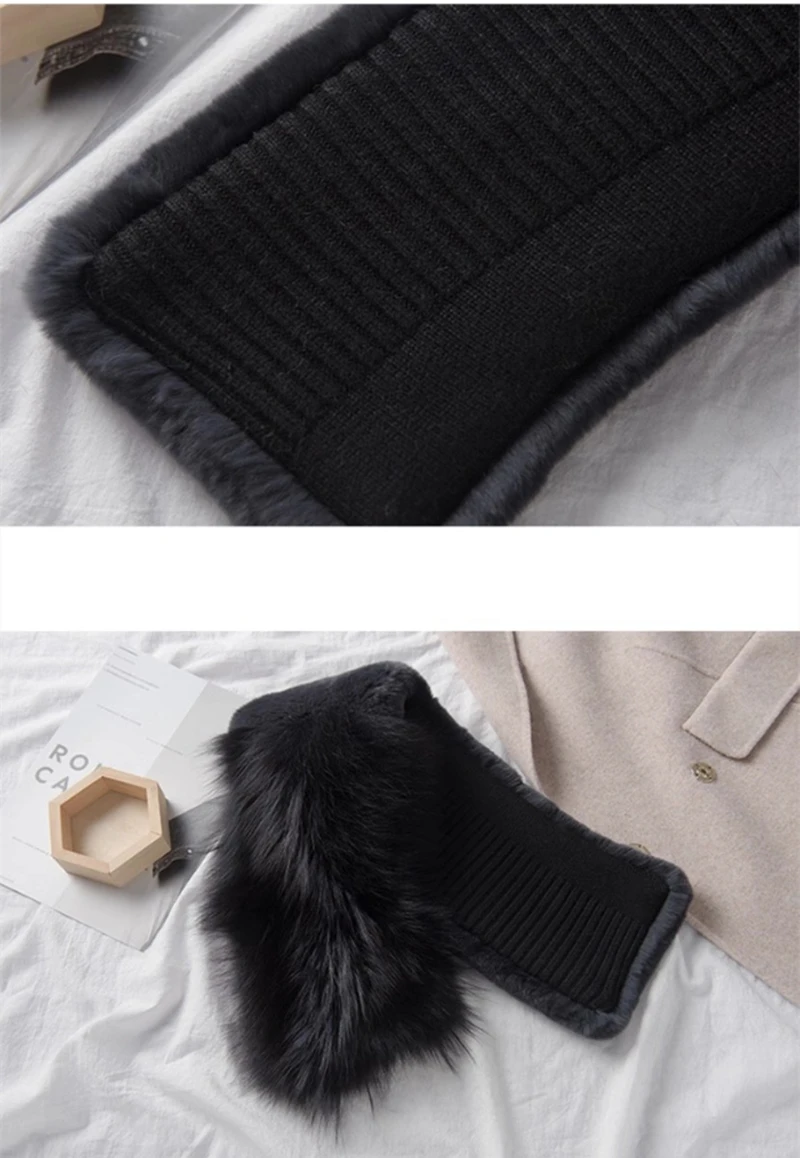 Новинка Роскошные зимние женские шарфы IANLAN из цельного меха кролика Рекс и лисы