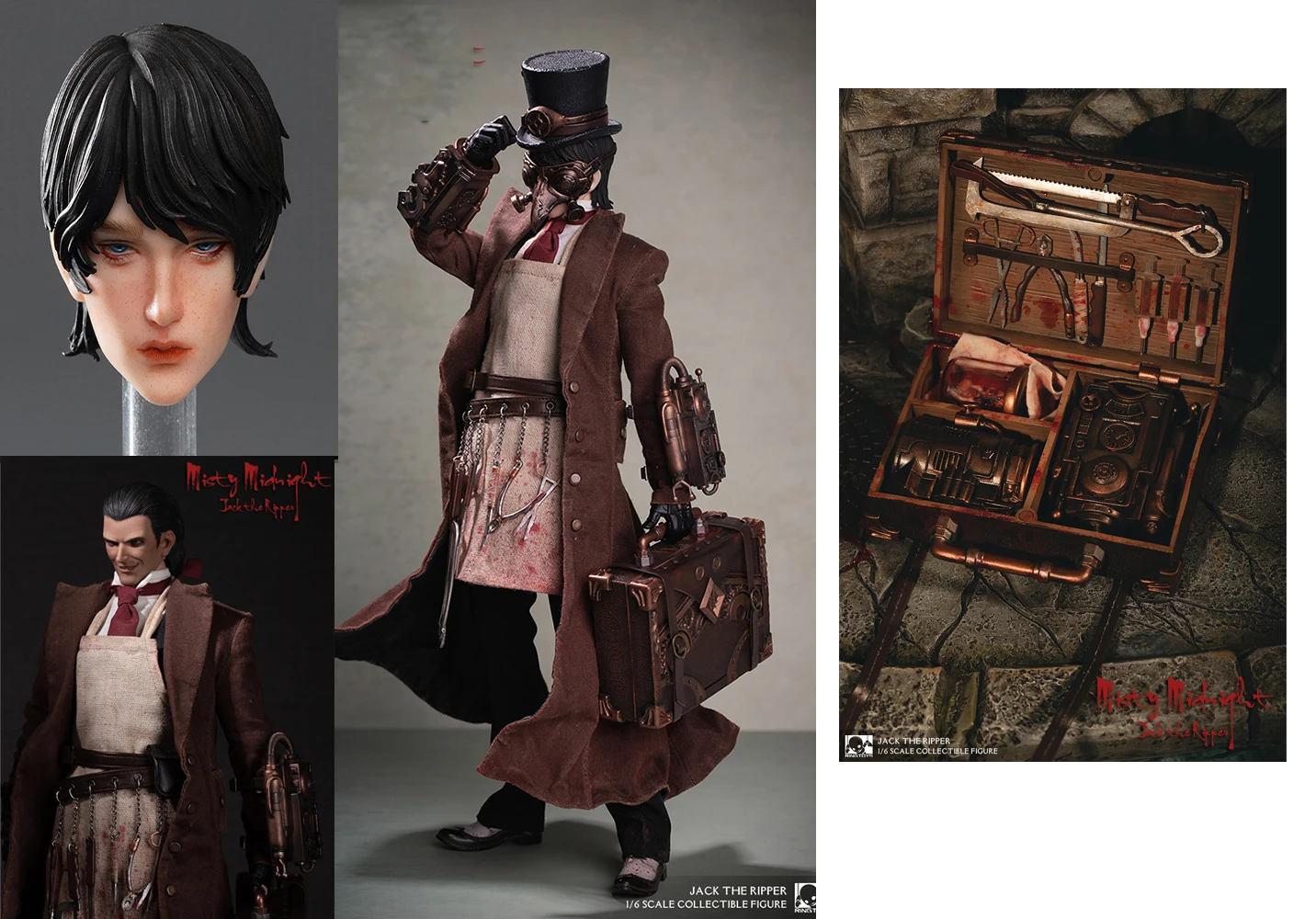 Collectible YZBR-00002 1/6 Jack the Ripper Full Set Action Figure Model with Double Heads Normal/luxury Version for Fans Gifts | Игрушки и
