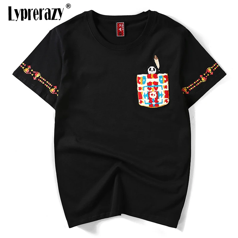 Мужская футболка с короткими рукавами Lyprerazy милая и принтом милой панды лето