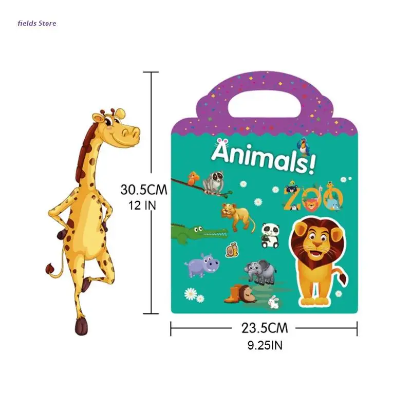 

XX9E Science Scene Book Home Decoration DIY Customized Scrapbook Stickers LaserInk Self-Adhesive Sticker Book Montessori Toy