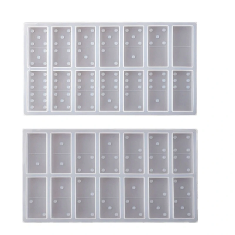 

87HC 1 Set Epoxy Resin Domino Game Toy Mold Dominoes Storage Rack Silicone Mould DIY Crafts Jewelry Casting Tools