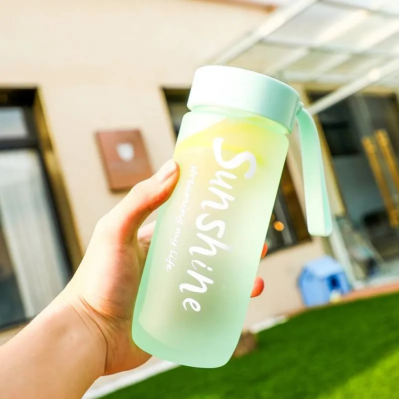 Бутылка для сока воды BPA бесплатно пластиковые квадратные корейский стиль Спортивная бутылка для питья