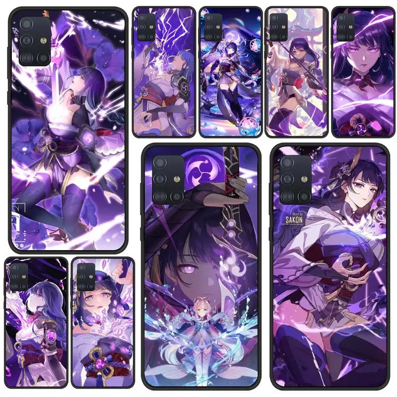 

Raiden Shogun Baal Genshin Impact Phone Case For Samsung S5 S6 S7 S8 S9 S10 S20 S21 Edge Plus E Fe Lite