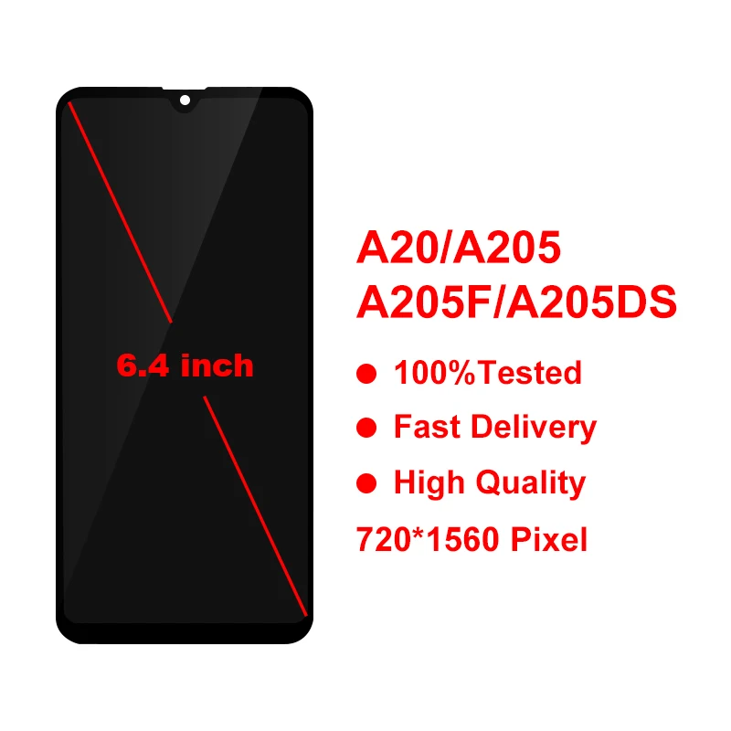 6," ЖК-дисплей для samsung Galaxy A20 A205 SM-A205F ЖК-экран Замена для samsung A20 A205 A205F дисплей