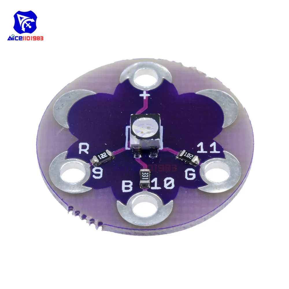 Трехцветный светодиод RGB для Arduino от diymore LilyPad|arduino lilypad|rgb led arduinorgb arduino |