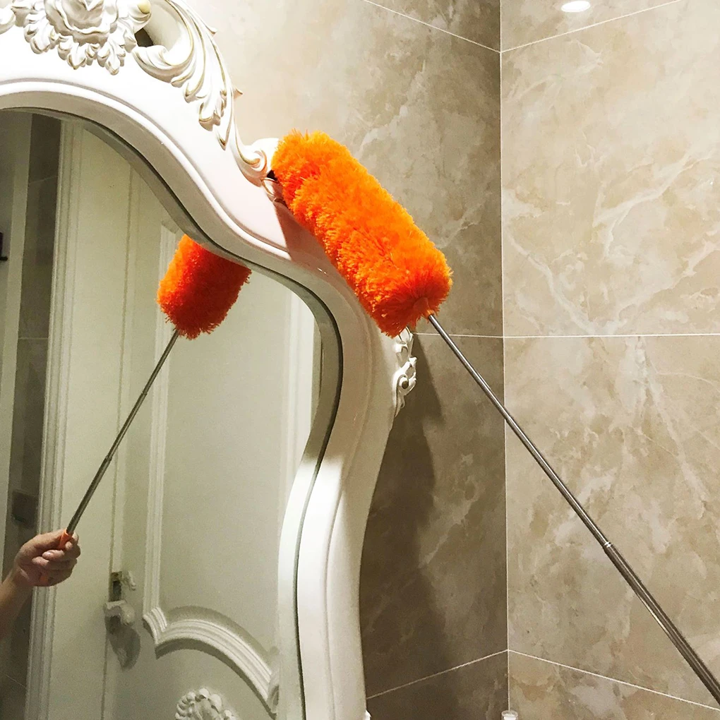 

Extendable High Reach Microfiber Head Anti-slip PP Handle Duster Flexible Dust Removal Duster