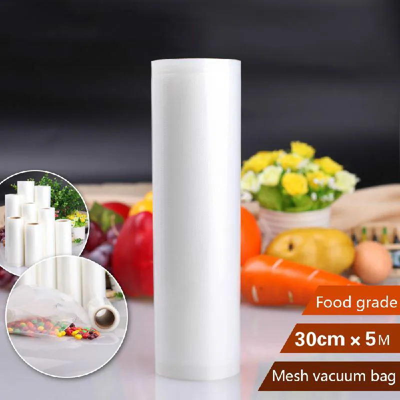 

Home Supplies 30cm * 5m Household Vacuum Packaging Grain Bag Food Bag Cooking Bag Mesh Embossed Thread Bag 1 Roll