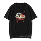 Футболка Great Ra мужская с волнистыми краями, хлопковая тенниска с надписью The Great Wave Of Kanagawa, винтажная рубашка в японском стиле