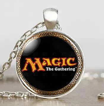 MtG логотип карты мужские Модное ожерелье ручной работы латунь нержавеющей стали