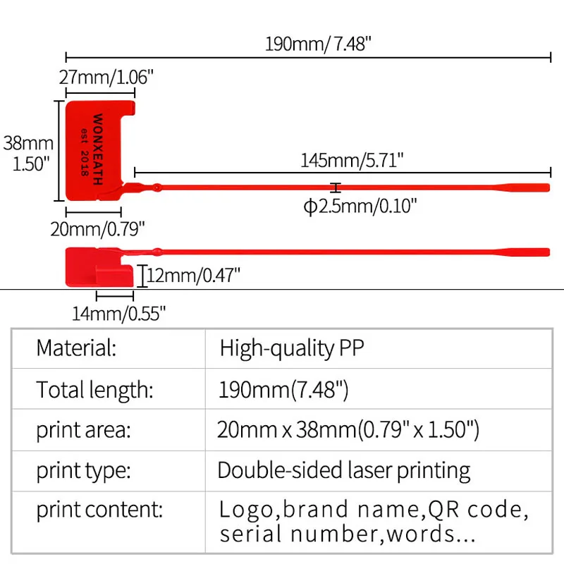 1000 шт. индивидуальные этикетки для одежды бирки одноразовый Замок пластиковая
