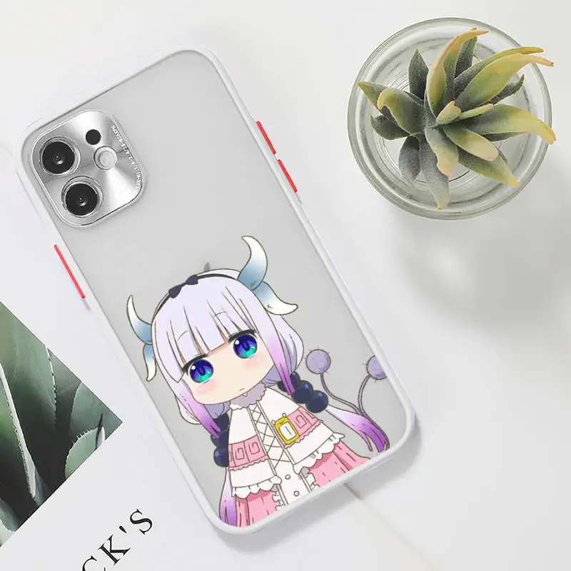 

Kanna Kamui Phone Case For iPhone 12 11 Mini Pro XR XS Max 7 8 Plus X Matte transparent White Back Cover