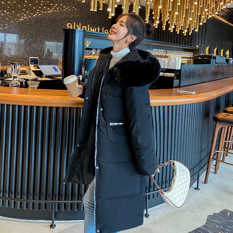 Winter Coat Women Mid-length Over The Knee New 2021 Korean Version Loose Jacket