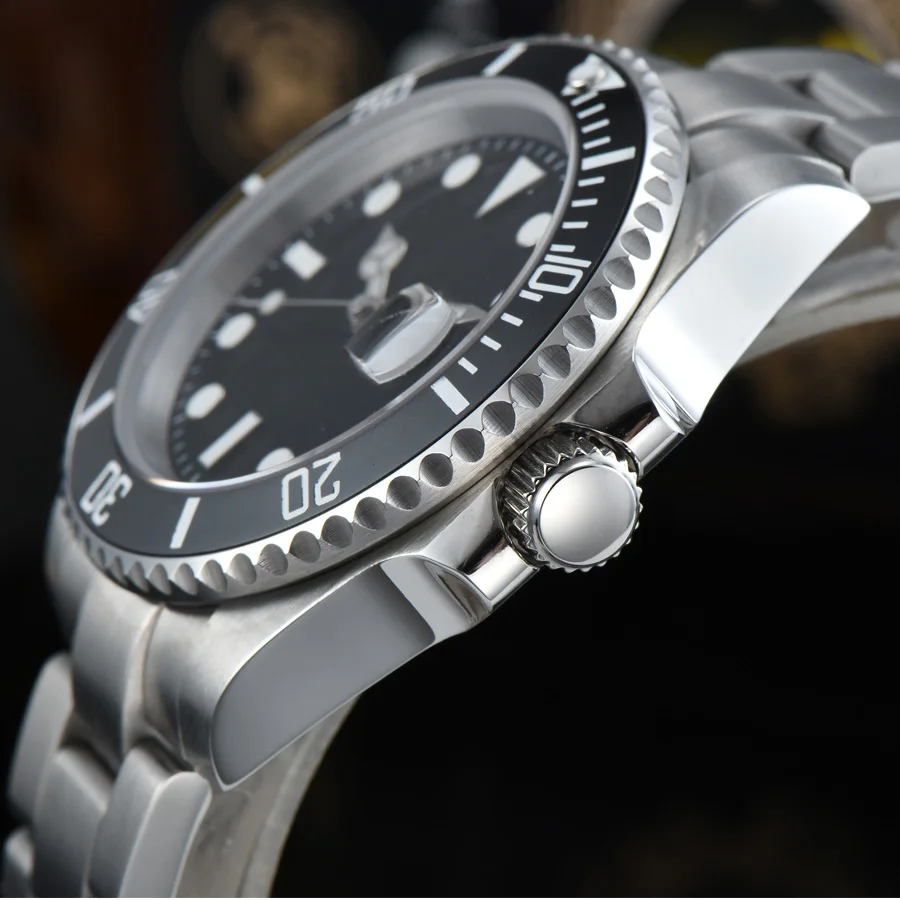 Мужские автоматические механические часы с датой 316L из нержавеющей стали